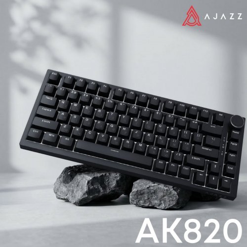 Клавиатура Ajazz AK820 Red Switch (AK820-R-B) Black купить в Украине: Киев, Днепр, Харьков, Одесса  | Низкая цена, отзывы, характеристики от TELEMART фото