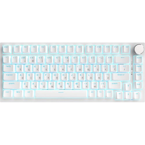 Клавиатура Ajazz AK820 Red Switch (AK820-R-W) White купить в Украине: Киев, Днепр, Харьков, Одесса  | Низкая цена, отзывы, характеристики от TELEMART фото