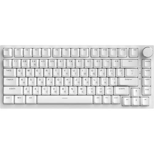 Клавиатура Ajazz AK820 Red Switch (AK820-R-W) White купить в Украине: Киев, Днепр, Харьков, Одесса  | Низкая цена, отзывы, характеристики от TELEMART фото