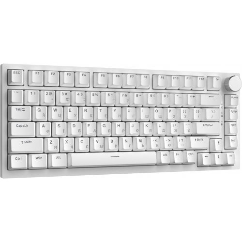 Клавиатура Ajazz AK820 Red Switch (AK820-R-W) White купить в Украине: Киев, Днепр, Харьков, Одесса  | Низкая цена, отзывы, характеристики от TELEMART фото