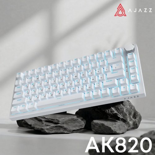 Клавиатура Ajazz AK820 Red Switch (AK820-R-W) White купить в Украине: Киев, Днепр, Харьков, Одесса  | Низкая цена, отзывы, характеристики от TELEMART фото
