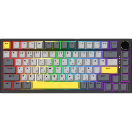 Клавиатура Ajazz AK820 RGB Sea Salt Switch (AK820-SS-BGY) Black купить в Украине: Киев, Днепр, Харьков, Одесса  | Низкая цена, отзывы, характеристики от TELEMART фото