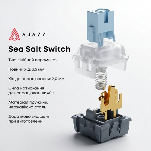 Клавиатура Ajazz AK820 RGB Sea Salt Switch (AK820-SS-BGY) Black купить в Украине: Киев, Днепр, Харьков, Одесса  | Низкая цена, отзывы, характеристики от TELEMART фото