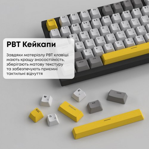 Клавиатура Ajazz AK820 RGB Sea Salt Switch (AK820-SS-BGY) Black купить в Украине: Киев, Днепр, Харьков, Одесса  | Низкая цена, отзывы, характеристики от TELEMART фото