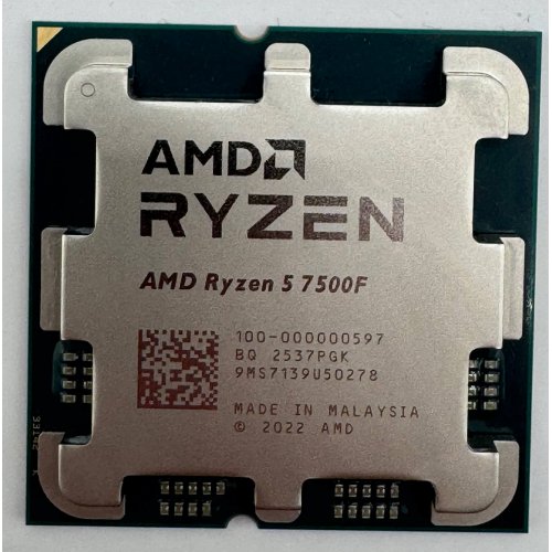 Процесор AMD Ryzen 5 7500F 3.7(5.0)GHz 32MB sAM5 Tray (100-000000597) (Відновлено продавцем, 870388) купити в Україні: Київ, Львів, Хмельницький, Тернопіль, Івано-Франківськ | Перевірка сумісності, низька ціна, відгуки, характеристики від TELEMART фото