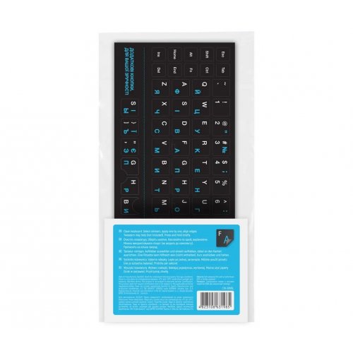 Наклейка на клавиатуру ColorWay Keyboard Stickers (CW-BWBL) Black/Blue купить в Украине: Киев, Днепр, Харьков, Одесса  | Низкая цена, отзывы, характеристики от TELEMART фото