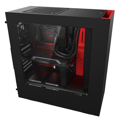 Корпус NZXT S340 (CA-S340MB-GR) Black/Red (Восстановлено продавцом, 870507) купить в Украине: Киев, Днепр, Харьков, Одесса  | Проверка совместимости, низкая цена, отзывы, характеристики от TELEMART фото