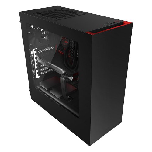 Корпус NZXT S340 (CA-S340MB-GR) Black/Red (Восстановлено продавцом, 870507) купить в Украине: Киев, Днепр, Харьков, Одесса  | Проверка совместимости, низкая цена, отзывы, характеристики от TELEMART фото