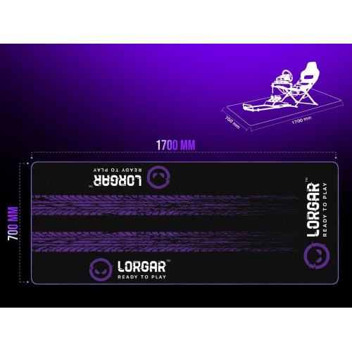 Коврик для пола Lorgar RX1FM Sim Racing (LRG-RX1FM) Black/Purple купить в Украине: Киев, Днепр, Харьков, Одесса  | Низкая цена, отзывы, характеристики от TELEMART фото