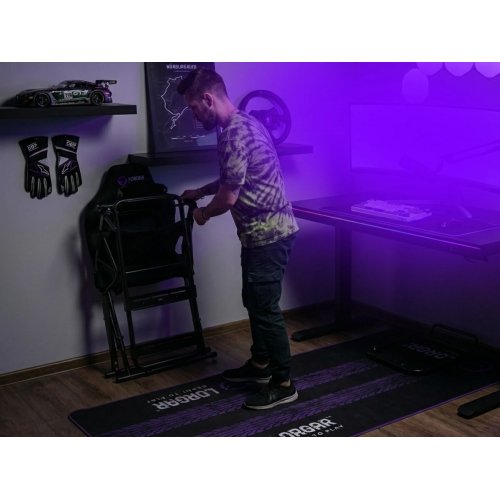 Коврик для пола Lorgar RX1FM Sim Racing (LRG-RX1FM) Black/Purple купить в Украине: Киев, Днепр, Харьков, Одесса  | Низкая цена, отзывы, характеристики от TELEMART фото