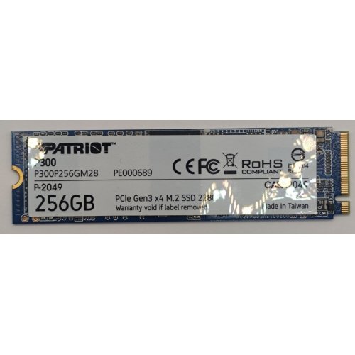 Ssd-диск Patriot P300 256GB M.2 (2280 PCI-E) NVMe x4 (P300P256GM28) (Відновлено продавцем, 870576) купити в Україні: Київ, Львів, Хмельницький, Тернопіль, Івано-Франківськ | Перевірка сумісності, низька ціна, відгуки, характеристики від TELEMART фото