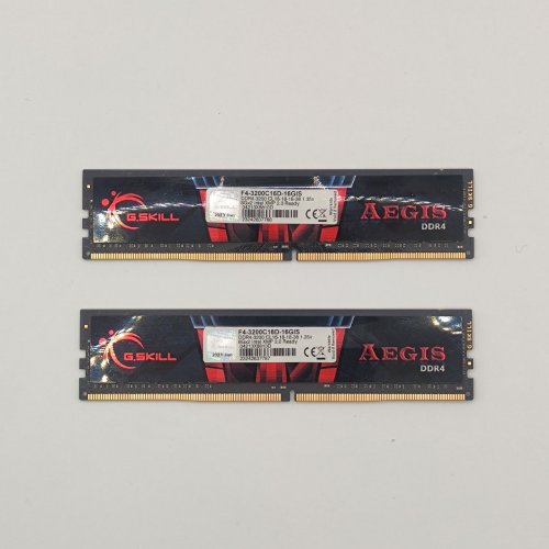 Озу G.Skill DDR4 16GB (2x8GB) 3200Mhz Aegis (F4-3200C16D-16GIS) (Восстановлено продавцом, 870584) купить в Украине: Киев, Днепр, Харьков, Одесса  | Проверка совместимости, низкая цена, отзывы, характеристики от TELEMART фото