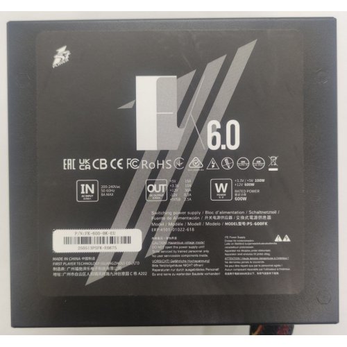Блок питания 1stPlayer PS-600FK 600W (FK-600-BK-EU) (Восстановлено продавцом, 870770) купить в Украине: Киев, Днепр, Харьков, Одесса  | Проверка совместимости, низкая цена, отзывы, характеристики от TELEMART фото