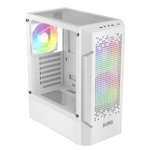 Корпус Gamdias AURA GC7 ARGB Tempered Glass без БП (4711514500684) White (Восстановлено продавцом, 870773) купить в Украине: Киев, Днепр, Харьков, Одесса  | Проверка совместимости, низкая цена, отзывы, характеристики от TELEMART фото