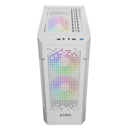 Корпус Gamdias AURA GC7 ARGB Tempered Glass без БП (4711514500684) White (Восстановлено продавцом, 870773) купить в Украине: Киев, Днепр, Харьков, Одесса  | Проверка совместимости, низкая цена, отзывы, характеристики от TELEMART фото