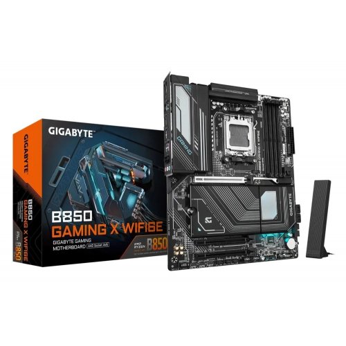 Уцінка материнська плата Gigabyte B850 GAMING X WIFI6E (sAM5, AMD B850) (Сліди використання, 871038) купити в Україні: Київ, Львів, Хмельницький, Тернопіль, Івано-Франківськ | Перевірка сумісності, низька ціна, відгуки, характеристики від TELEMART фото