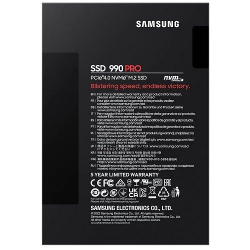 Ssd-диск Samsung 990 PRO V-NAND 3-bit MLC 1TB M.2 (2280 PCI-E) NVMe 2.0 (MZ-V9P1T0BW) (Стан нового, 871047) купити в Україні: Київ, Львів, Хмельницький, Тернопіль, Івано-Франківськ | Перевірка сумісності, низька ціна, відгуки, характеристики від TELEMART фото