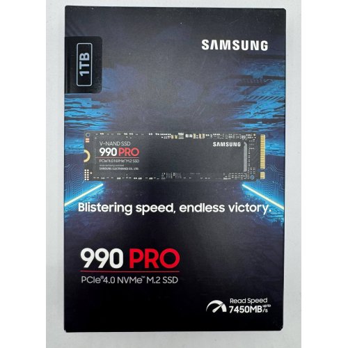 Ssd-диск Samsung 990 PRO V-NAND 3-bit MLC 1TB M.2 (2280 PCI-E) NVMe 2.0 (MZ-V9P1T0BW) (Стан нового, 871047) купити в Україні: Київ, Львів, Хмельницький, Тернопіль, Івано-Франківськ | Перевірка сумісності, низька ціна, відгуки, характеристики від TELEMART фото