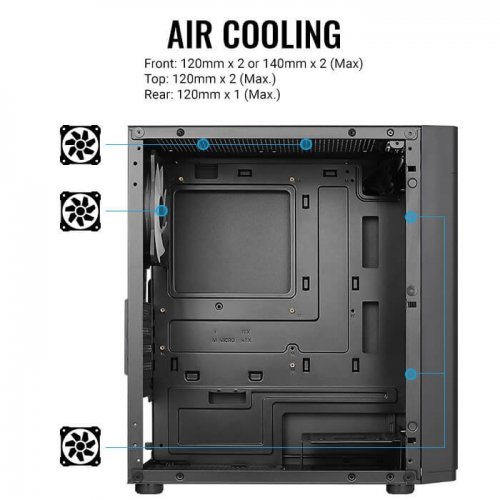 Корпус Aerocool Hexform-G-BK-v2 600W (ACCX-PV38004.11) Black купити в Україні: Київ, Львів, Хмельницький, Тернопіль, Івано-Франківськ | Перевірка сумісності, низька ціна, відгуки, характеристики від TELEMART фото