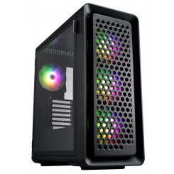 Корпус FSP CUT593A Tempered Glass без БП (CUT593AB) Black