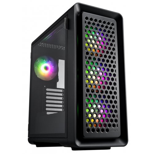 Корпус FSP CUT593A Tempered Glass без БП (CUT593AB) Black купить в Украине: Киев, Днепр, Харьков, Одесса  | Проверка совместимости, низкая цена, отзывы, характеристики от TELEMART фото