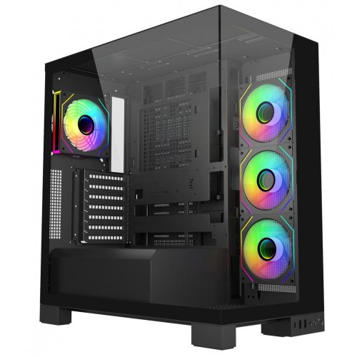 Корпус FSP M540 Tempered Glass без БП (M540-BA) Black купить в Украине: Киев, Днепр, Харьков, Одесса  | Проверка совместимости, низкая цена, отзывы, характеристики от TELEMART фото