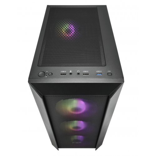 Корпус FSP CMT218 Tempered Glass без БП (CMT218AB) Black купить в Украине: Киев, Днепр, Харьков, Одесса  | Проверка совместимости, низкая цена, отзывы, характеристики от TELEMART фото
