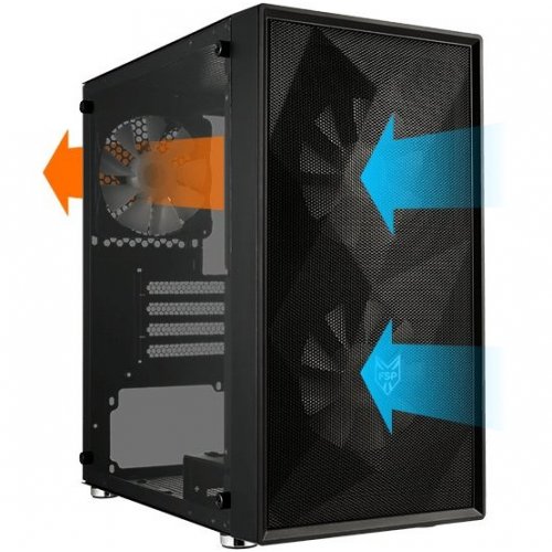 Корпус FSP CST130 Basic без БП (CST130BASICB) Black купить в Украине: Киев, Днепр, Харьков, Одесса  | Проверка совместимости, низкая цена, отзывы, характеристики от TELEMART фото