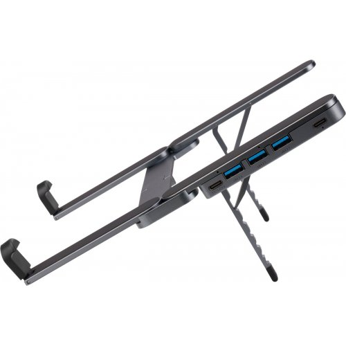 Подставка для ноутбука OfficePro LS100HUB Grey купить в Украине: Киев, Днепр, Харьков, Одесса  | Низкая цена, отзывы, характеристики от TELEMART фото