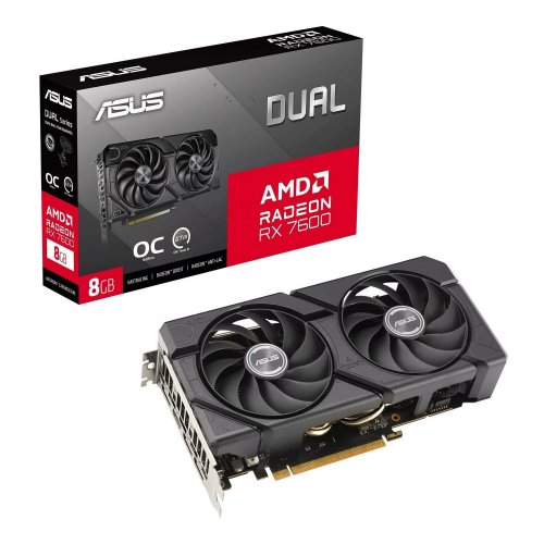 Відеокарта Asus Radeon RX 7600 Dual EVO OC 8192MB (DUAL-RX7600-O8G-EVO) (Відновлено продавцем, 871275) купити в Україні: Київ, Львів, Хмельницький, Тернопіль, Івано-Франківськ | Перевірка сумісності, низька ціна, відгуки, характеристики від TELEMART фото