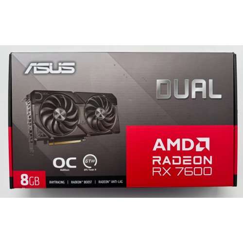 Відеокарта Asus Radeon RX 7600 Dual EVO OC 8192MB (DUAL-RX7600-O8G-EVO) (Відновлено продавцем, 871275) купити в Україні: Київ, Львів, Хмельницький, Тернопіль, Івано-Франківськ | Перевірка сумісності, низька ціна, відгуки, характеристики від TELEMART фото