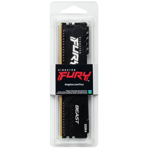 Уцінка озп Kingston DDR4 8GB 3200Mhz FURY Beast Black (KF432C16BB/8WP) (Розкрита упаковка, 871280) купити в Україні: Київ, Львів, Хмельницький, Тернопіль, Івано-Франківськ | Перевірка сумісності, низька ціна, відгуки, характеристики від TELEMART фото