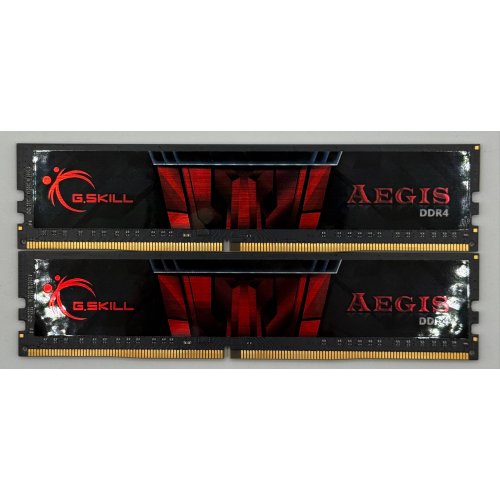 Озу G.Skill DDR4 16GB (2x8GB) 2400Mhz Aegis (F4-2400C17D-16GIS) (Восстановлено продавцом, 871289) купить в Украине: Киев, Днепр, Харьков, Одесса  | Проверка совместимости, низкая цена, отзывы, характеристики от TELEMART фото