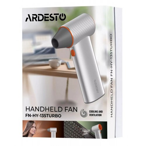 Вентилятор ручной портативный ARDESTO FN-HY-135TURBO купить в Украине: Киев, Днепр, Харьков, Одесса  | Низкая цена, отзывы, характеристики от TELEMART фото