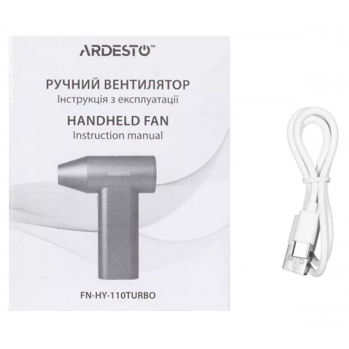 Вентилятор ручной портативный ARDESTO FN-HY-110TURBO купить в Украине: Киев, Днепр, Харьков, Одесса  | Низкая цена, отзывы, характеристики от TELEMART фото
