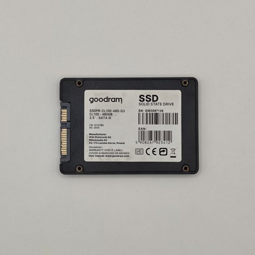 Ssd-диск GoodRAM CL100 Gen.3 3D NAND TLC 480GB 2.5" (SSDPR-CL100-480-G3) (Восстановлено продавцом, 871342) купить в Украине: Киев, Днепр, Харьков, Одесса  | Проверка совместимости, низкая цена, отзывы, характеристики от TELEMART фото