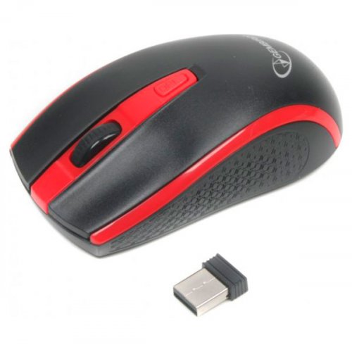 Купити Миша Gembird MUSW-107-R Black/Red - ціна в Києві, Львові, Вінниці, Хмельницькому, Франківську, Україні | інтернет-магазин TELEMART.UA фото