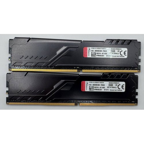 Озп HyperX DDR4 16GB (2x8GB) 3200Mhz Fury Black (HX432C16FB3K2/16) (Відновлено продавцем, 871474) купити в Україні: Київ, Львів, Хмельницький, Тернопіль, Івано-Франківськ | Перевірка сумісності, низька ціна, відгуки, характеристики від TELEMART фото