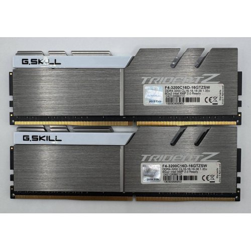 Озу G.Skill DDR4 16GB (2x8GB) 3200Mhz Trident Z (F4-3200C16D-16GTZSW) (Восстановлено продавцом, 871481) купить в Украине: Киев, Днепр, Харьков, Одесса  | Проверка совместимости, низкая цена, отзывы, характеристики от TELEMART фото