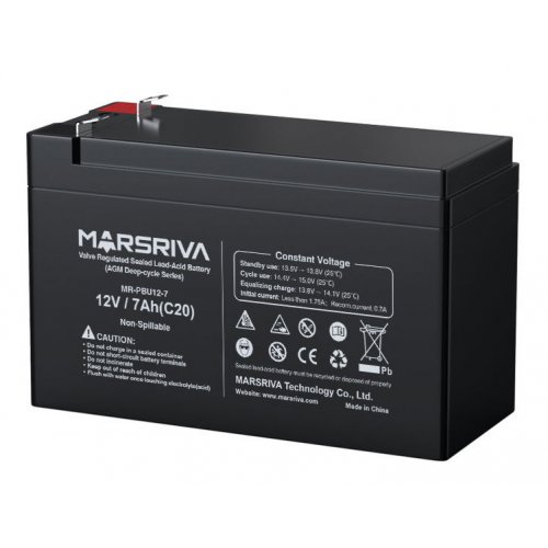 Аккумуляторная батарея Marsriva 12V 7Ah (MR-PBU12-7) купить в Украине: Киев, Днепр, Харьков, Одесса  | Низкая цена, отзывы, характеристики от TELEMART фото
