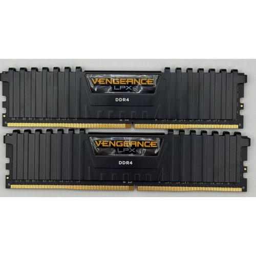 Озу Corsair DDR4 16GB (2x8GB) 3200Mhz Vengeance LPX Black (CMK16GX4M2E3200C16) (Восстановлено продавцом, 871492) купить в Украине: Киев, Днепр, Харьков, Одесса  | Проверка совместимости, низкая цена, отзывы, характеристики от TELEMART фото