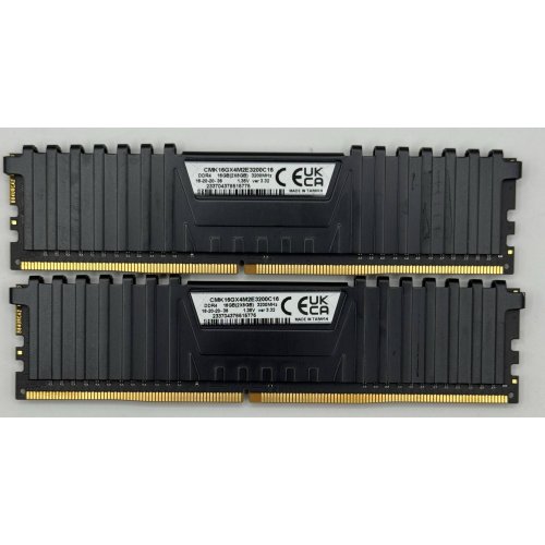 Озу Corsair DDR4 16GB (2x8GB) 3200Mhz Vengeance LPX Black (CMK16GX4M2E3200C16) (Восстановлено продавцом, 871492) купить в Украине: Киев, Днепр, Харьков, Одесса  | Проверка совместимости, низкая цена, отзывы, характеристики от TELEMART фото