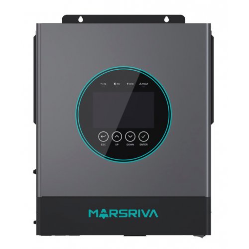 Гібридний сонячний інвертор Marsriva 48V 6500W (MR-SPF6.5K-LP1-TL20E) купити в Україні: Київ, Львів, Хмельницький, Тернопіль, Івано-Франківськ | Низька ціна, відгуки, характеристики від TELEMART фото