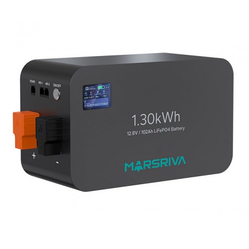 Аккумуляторная батарея Marsriva LiFePO4 12.8V 102Ah 1.3kWh (MR-LFP12-100-WMD) купить в Украине: Киев, Днепр, Харьков, Одесса  | Низкая цена, отзывы, характеристики от TELEMART фото