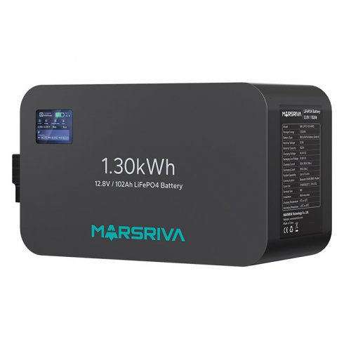 Аккумуляторная батарея Marsriva LiFePO4 12.8V 102Ah 1.3kWh (MR-LFP12-100-WMD) купить в Украине: Киев, Днепр, Харьков, Одесса  | Низкая цена, отзывы, характеристики от TELEMART фото