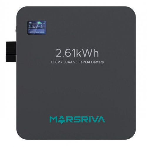 

Marsriva LiFePO4 12.8V 204Ah 2.61kWh (MR-LFP12-200-WMD)