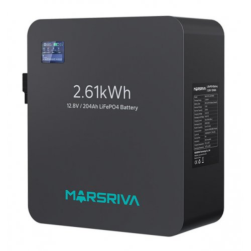 Аккумуляторная батарея Marsriva LiFePO4 12.8V 204Ah 2.61kWh (MR-LFP12-200-WMD) купить в Украине: Киев, Днепр, Харьков, Одесса  | Низкая цена, отзывы, характеристики от TELEMART фото