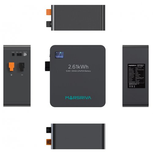 Аккумуляторная батарея Marsriva LiFePO4 12.8V 204Ah 2.61kWh (MR-LFP12-200-WMD) купить в Украине: Киев, Днепр, Харьков, Одесса  | Низкая цена, отзывы, характеристики от TELEMART фото