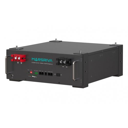 Аккумуляторная батарея Marsriva LiFePO4 51.2V 100Ah 5.12kWh (MR-LFP5.12-LRT) купить в Украине: Киев, Днепр, Харьков, Одесса  | Низкая цена, отзывы, характеристики от TELEMART фото