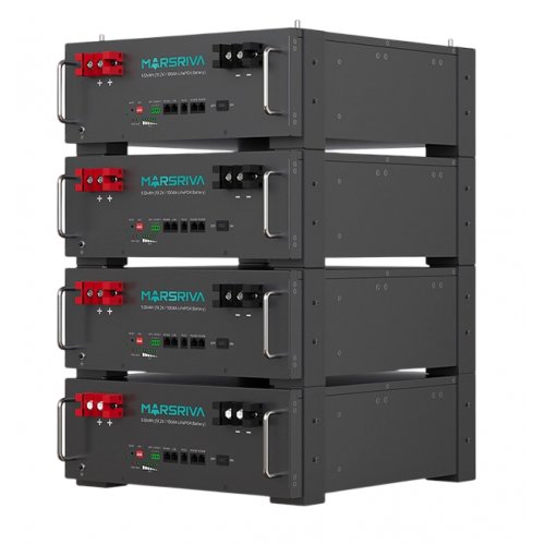 Аккумуляторная батарея Marsriva LiFePO4 51.2V 100Ah 5.12kWh (MR-LFP5.12-LRT) купить в Украине: Киев, Днепр, Харьков, Одесса  | Низкая цена, отзывы, характеристики от TELEMART фото